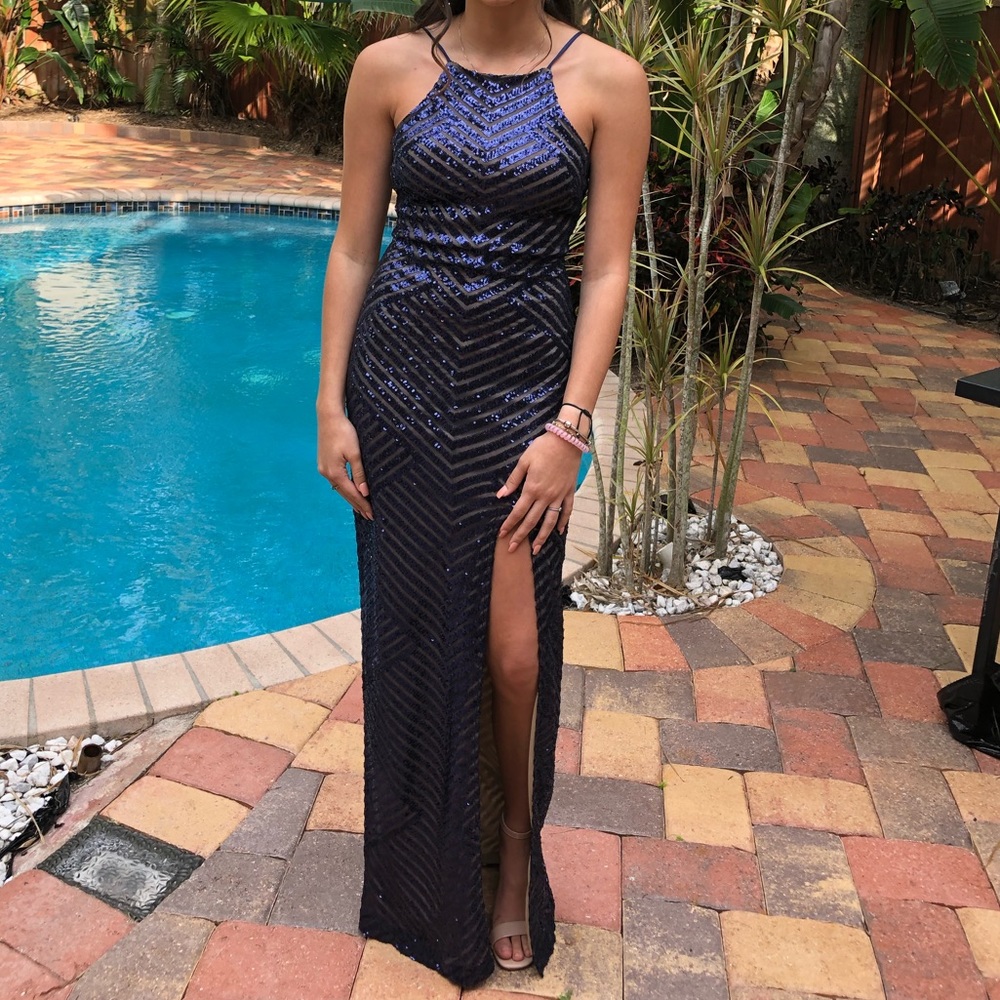 Navy prom dress